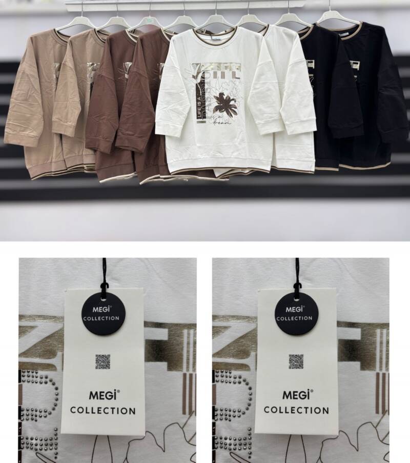 Bluzki damskie Roz S-XL, Mix Kolor .Paczka 12 szt